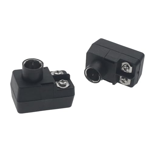 FDXGYH 2 Pcs TV Antenna Connector Matching Transformer F-Type Balun 00 Ohm to 75 Ohm Quick Push-On Plug