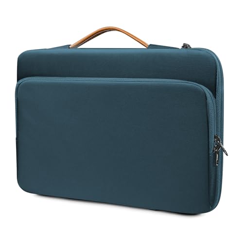 NIMOSA Maletín Portátil 15,6 Pulgadas con Protección Total Air Cushion Funda Impermeable Bolsa para notebook, Ideal para Profesionales y Viaje, Compatible con MacBook-Azul.