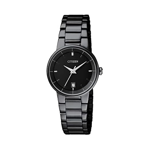 Citizen Women's ' Quartz Stainless Steel Casual Watch, Color:Black (Model: EU6017-54E)