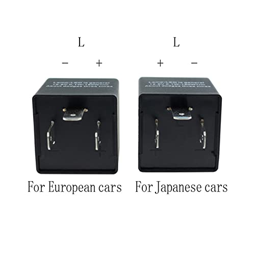 Relé intermitente CF14 ajustable para solucionar el parpadeo rápido de luces LED de coche 5