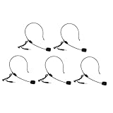 Supvox 5 Stück Teiliges Headset Mikrofon mit Kabel Dynamischer Sprachverstärker für Lehrer Klare Tonübertragung Langlebiges Material Geeignet für Bühne Unterricht und Präsentationen