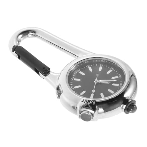 HYTROVE 防水製カラビナ付きアウトドア時計 登山や旅行に メンズ用小型クリップウォッチ バッグや服に簡単装着可能