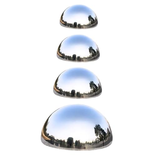 Abaodam Outdoor Garden Mirror Balls 4pcs Reflective Decorative Balls Gazing Spheres for Hemisphere