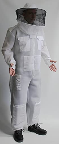 NEU ! Vollventilierter Imker-Overall, Imkeranzug mit runder Haube, rundum atmungsaktiv und dabei leicht – Bild 3