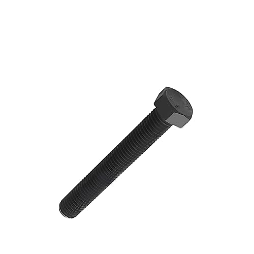 Image of Aicosineg M14 x 100mm Carbon Steel Grade 8.8 External Hex Head Screw Bolts Metric Thread Hexagon Bolts Fastener, 4.30''x0.83''x0.83''(Lx W x H) for Hardware Furniture Machinery Black 2pcs
