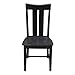 International Concepts Set of Two Ava Dining Chairs, Coal Washed Black