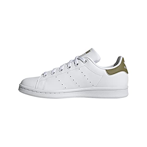 adidas Originals unisex-youth Stan Smith White/White/Wild Moss 7