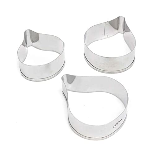 JoyGlobal 3 Piece Stainless Steel Lisianthus Petal Cutters Cake Decorating Tools