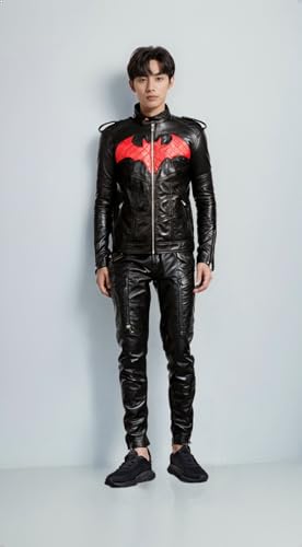 Bat Ark-Khem Men Designer Helloween Black Leather Jacket4