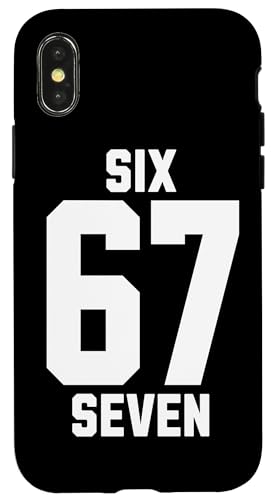 67 Six Seven Sport Design on Back. 6 7 Meme Men Women Kids X}zP[X iPhone X/XS p
