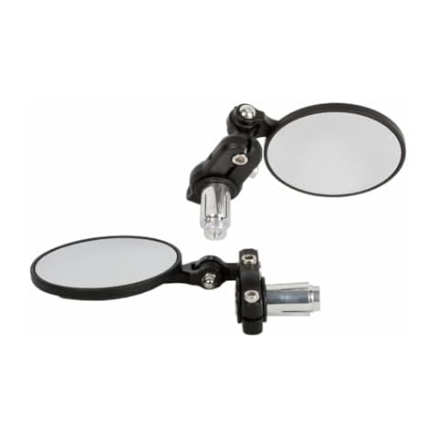 AULLY PARK Universal Motorcycle Mirrors,3 Inch Round Folding Bar End Side Mirror Compatible with Yamaha, Kawasaki, Victory,Honda, Scooter, Suzuki and More Cover