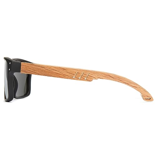 Cyxus Handmade Bamboo Sunglasses for Men Women Polarized UV Protection Gift 11103