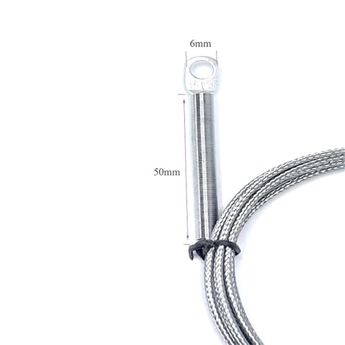 Termopar K con junta de acero inoxidable de 6mm y aislamiento térmico de alta durabilidad 4
