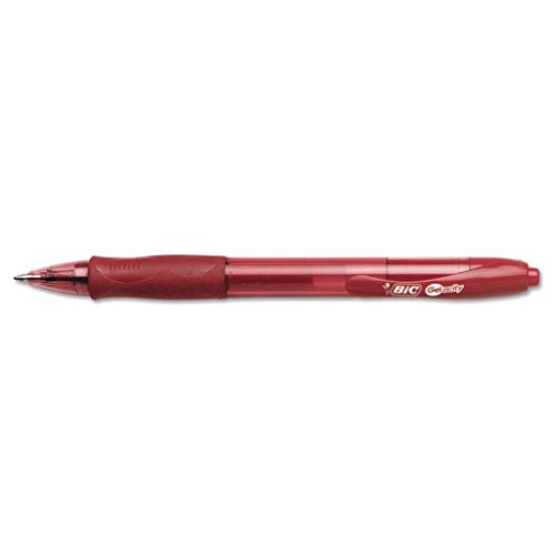 Bolígrafo retráctil BIC Velocity Gel tinta roja docena