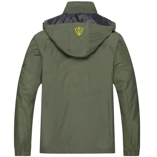 GIISAM Mens Windproof Jacket Waterproof Lightweight Mountain Sport Jacket for Men Hooded Windbreaker Raincoat - Image 3