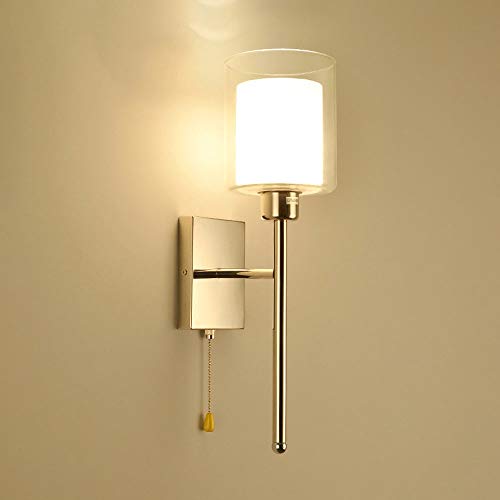 Applique murale LED moderne en métal et verre d'intérieur E27