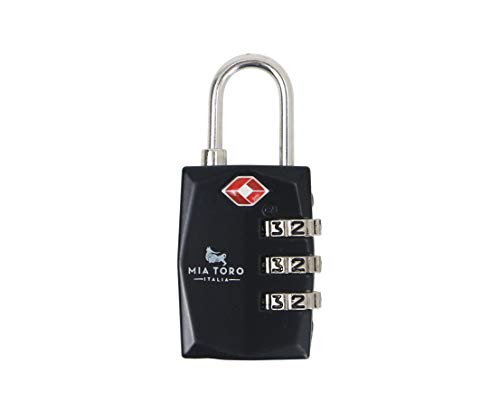 Mia Toro 3 Digit TSA Metal Padlock, Multi, One Size