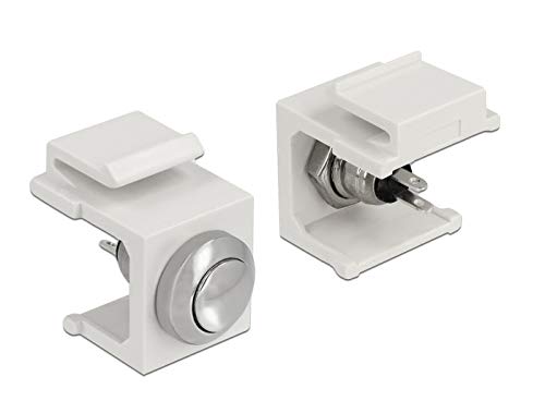 Preisvergleich Produktbild DeLock Keystone Drucktaster Keystone-Modul, weiß, für Keystone Halterungen mit
