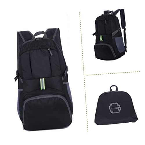 Mochila Plegable Ligera para Senderismo y Camping Negra miniatura 1