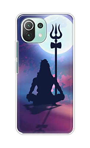 Image of Printed Hard Back Cover Case for Mi 11 Lite | Mi 11 Lite NE 5G Back Cover (Lord Shiva) -1302