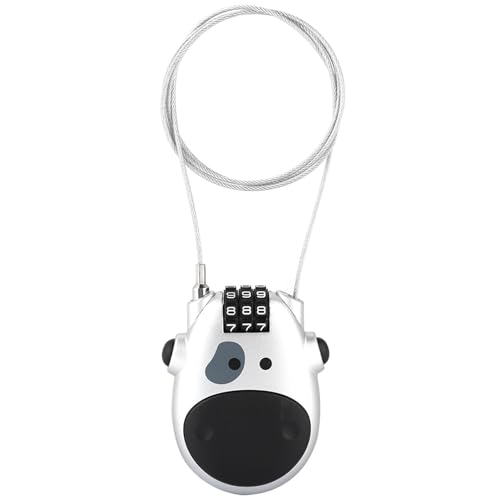 Yosoo Health Gear Cadenas Combinaison Forme Vache Câble Rétractable 35.4in, Argent
