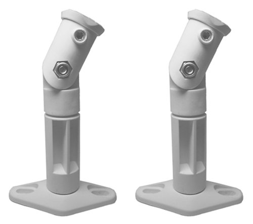 VideoSecuVideoSecu 2 White Universal Satellite Speaker Mounts/Brackets for Walls and Ceilings 1EI