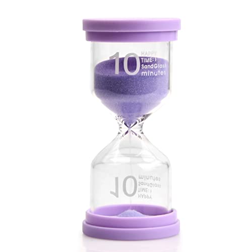 Pagezol Colorful Hourglass - 3min, 5min, 10min Sand Timer - Creative Gift for Kids & Home Decor, Blue,green,pink,purple