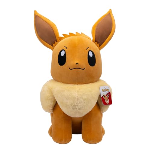 Pokémon Peluche Évoli Peluche Douce de 60 cm avec des détails Authentiques