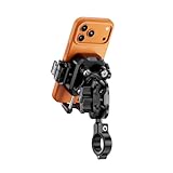 Kewig Motorcycle Phone Mount with Vibration Dampener [Anti-Theft] [Camera Friendly] Bike Phone Holder Handlebar Cradle for Bicycle Scooter ATV, Adjustable Size Fit for 5.4-7.2' Cellphone