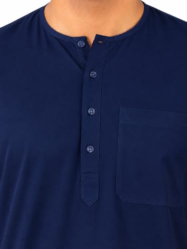 Image of Men's Cotton Halfsleeve Short Kurta for Summer