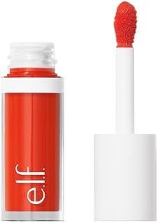 e.l.f. Camo Liquid Blush, długo utrzymujący się płynny róż do wysoko pigmentowanego koloru, zapewnia miękkie, miękkie wykończenie chrztu, wegański i nietestowany na zwierzętach, Gorg Orange