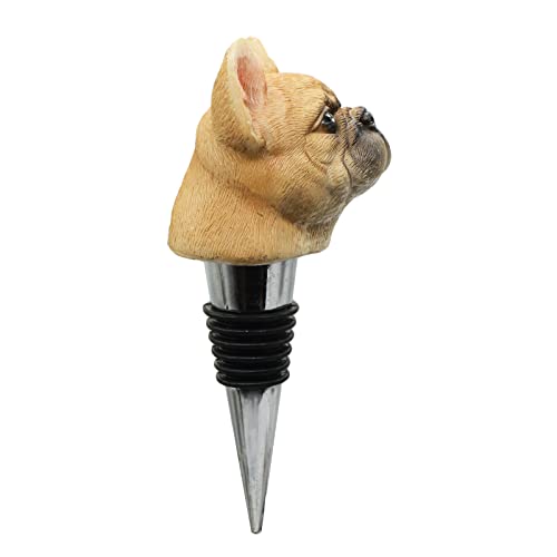 Wine Bottle Stopper French Bulldog Decorative Beverage Wine Cork For Housewarming Gift,Christmas,Thanksgiving,Khaki #TOP2