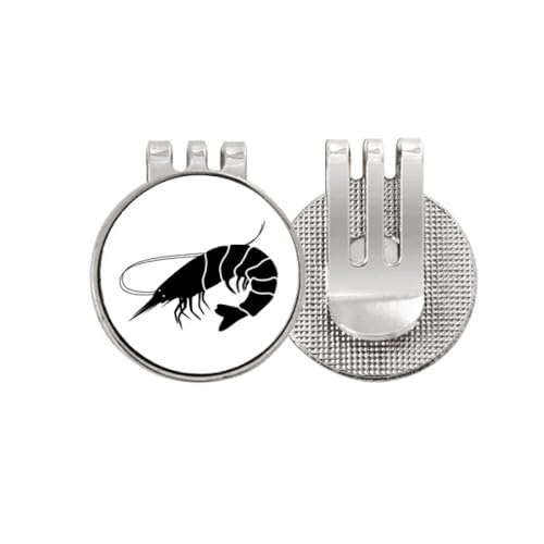 Marqueur de balle de golf crevette noire émail magnétique élégant pour golfeurs