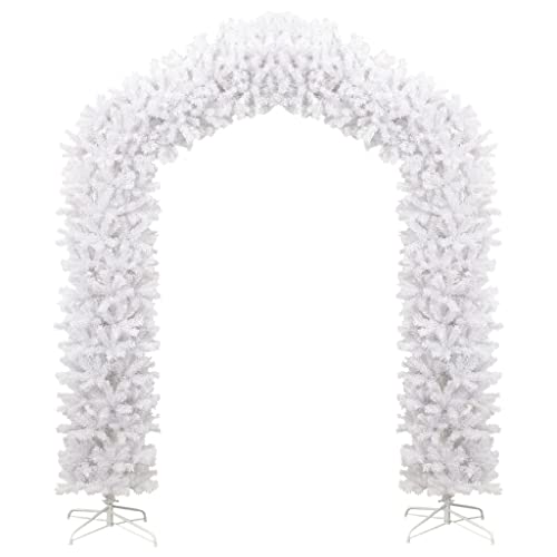 Arco de árbol de Navidad blanco 270 cm para decoración elegante de interiores y muebles de jardín 3