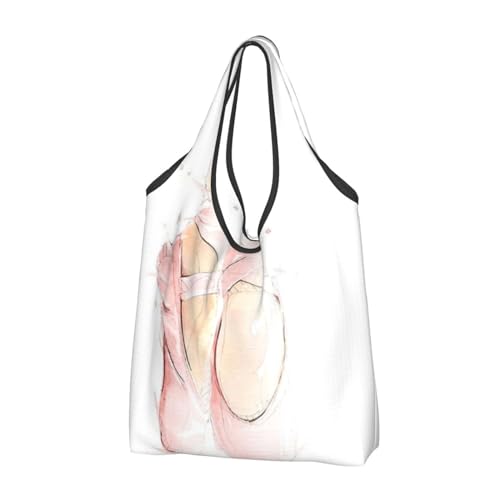 Sac à provisions pliable imprimé ballerines grand sac fourre-tout étanche et sac de plage