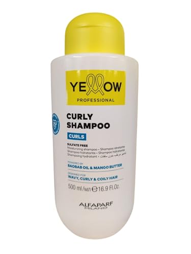 Yellow Professional Curls Curly Champú 500 ml – Champú hidratante para cabello rizado ondulado