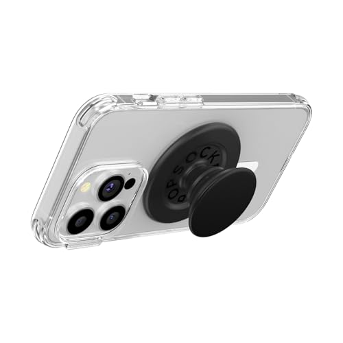 PopSockets Phone Grip with Expanding Kickstand, Compatible with MagSafe, Magnetic Ring for iPhone and Android Included, Included, Phone Holder, Wireless Charging Compatible - Black 6 31G NyTaYjL