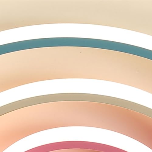 Plafonnier nuage acrylique plat à éclairage LED rose doux - 6