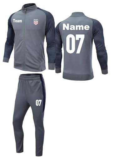 TOMIYO Custom Track Jackets and Pant Personalized Tracksuit Soccer Jersey with Team Name Number for Men Women Boy