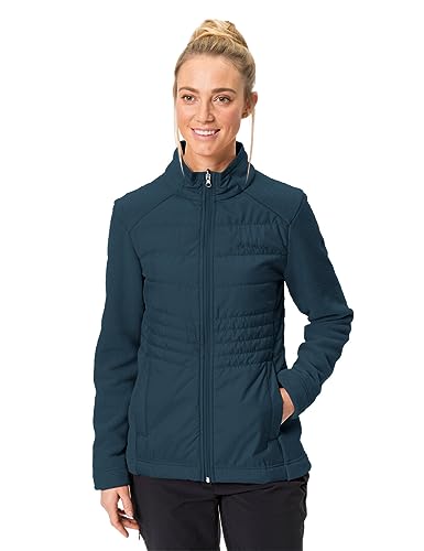 VAUDE Idris III 3-in-1 Parka Damen – Damen-Winterjacke wasserdicht, winddicht & atmungsaktiv mit Eco-Finish, Damen-Doppeljacke mit wärmender Hybrid-Innenjacke – in Blau, Größe: 42