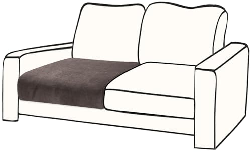 BT.WA Couch Cushion Cover Velvet 1 Piece Seat Cushion Cover Stretch Armchair Cover Separate Sectional Sofa Slipcovers Furniture Protector (1-Seater or Sofa Backrest, Coffee)