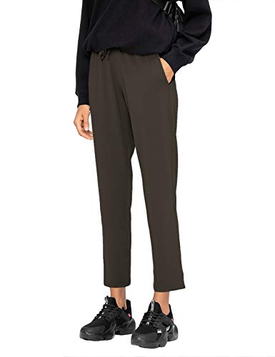Image of AJISAI 7 /8 Joggers Travel Pants with Pockets Lounge Casual Stretch Workout Pants for Women