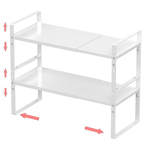 Expandable Stackable Spice Rack Shelf Organizer (2-Pack)