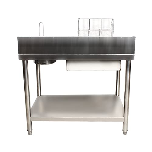 LABIXIAOXIN Breading Table Fried Food Prep Breader Station Chicken Fish Vegetable Fry