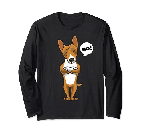 Stubborn Basenji Dog Owner Long Sleeve T-Shirt, Black