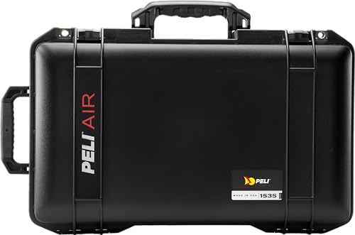 PELI 1535 Air Leichter Schützender Trolley für Kamera- und Fotografieequipment, Wasser- und Staubdicht, 27L Volumen, Ohne Schaumstoffeinlage, Farbe: Schwarz