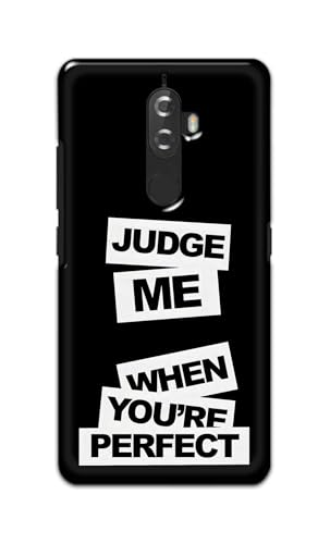 Image of Printed Hard Back Cover for Lenovo K8+ Plus Back Cover (Judge Me Quote) -190724(DP)