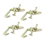 YSMN G70 Heavy Duty 4Pcs 5/16 RTJ Cluster Hook Set Replacement for Car Hauler Towing Trucks Wrecker ﻿