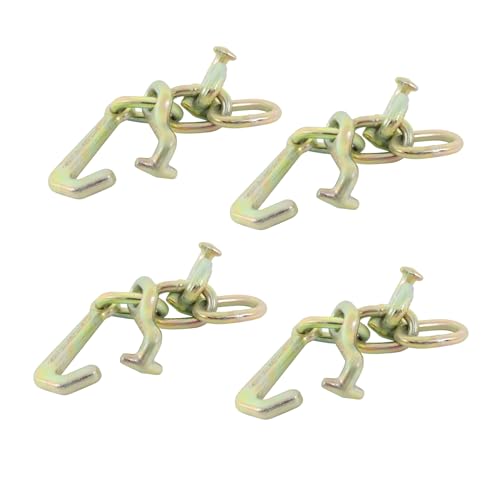 YSMN G70 Heavy Duty 4Pcs 5/16 RTJ Cluster Hook Set Replacement for Car Hauler Towing Trucks Wrecker ﻿