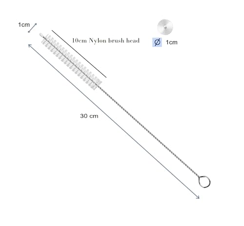 5 Stück 30cm Strohhalm Bürste Trinkhalmbürste extra lang Reinigungsbürste Röhrchenbürste